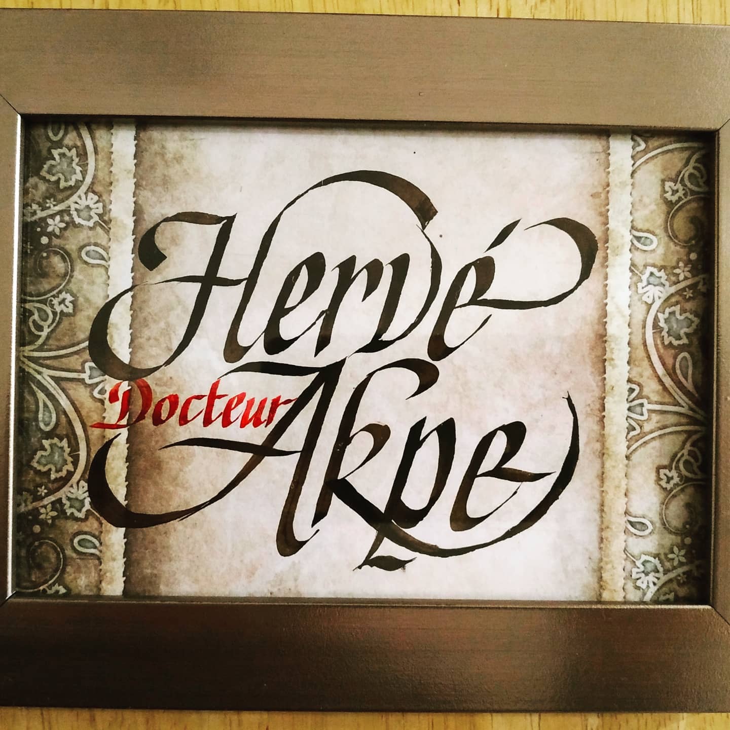 Calligraphie artistique — création contemporaine